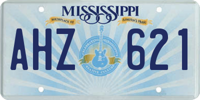 MS license plate AHZ621