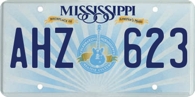 MS license plate AHZ623
