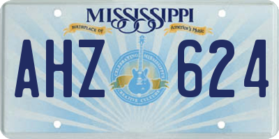 MS license plate AHZ624