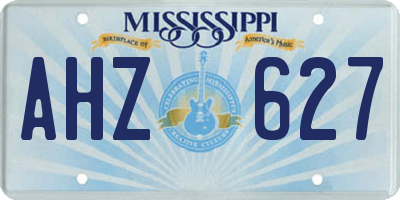 MS license plate AHZ627