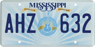 MS license plate AHZ632