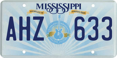 MS license plate AHZ633