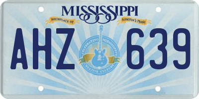MS license plate AHZ639