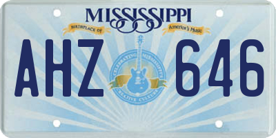 MS license plate AHZ646