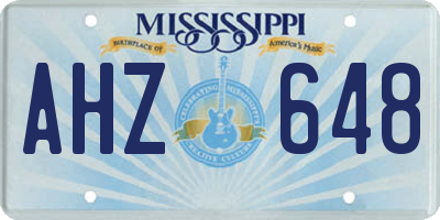 MS license plate AHZ648