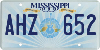 MS license plate AHZ652
