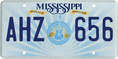 MS license plate AHZ656