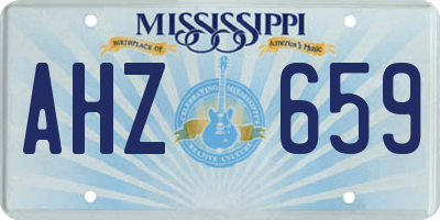 MS license plate AHZ659