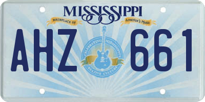 MS license plate AHZ661