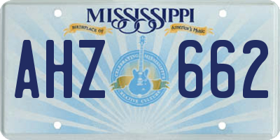 MS license plate AHZ662