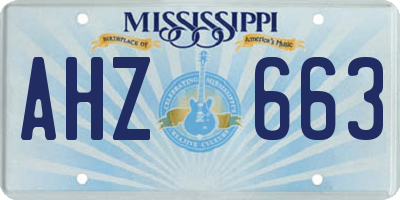 MS license plate AHZ663