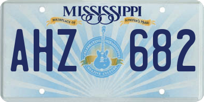MS license plate AHZ682
