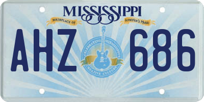MS license plate AHZ686