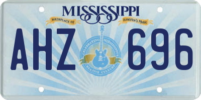 MS license plate AHZ696