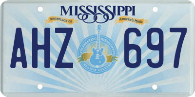 MS license plate AHZ697