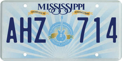 MS license plate AHZ714
