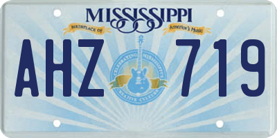 MS license plate AHZ719
