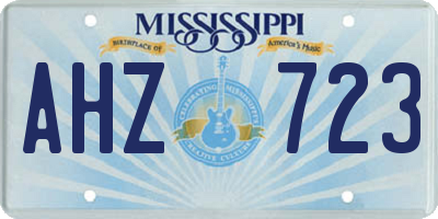 MS license plate AHZ723