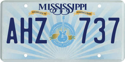 MS license plate AHZ737