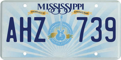 MS license plate AHZ739