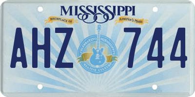 MS license plate AHZ744