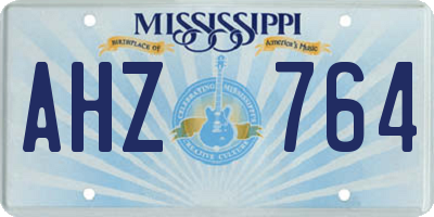 MS license plate AHZ764