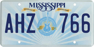 MS license plate AHZ766
