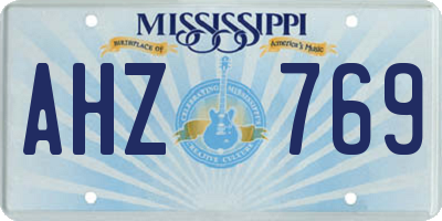 MS license plate AHZ769