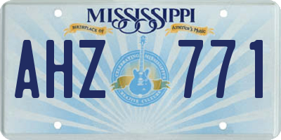 MS license plate AHZ771