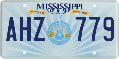 MS license plate AHZ779
