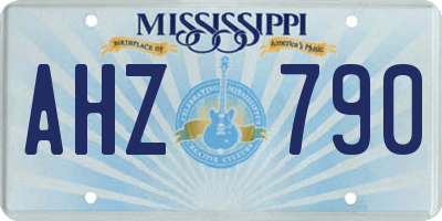 MS license plate AHZ790