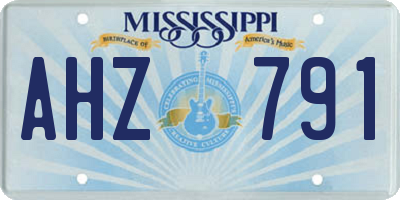 MS license plate AHZ791