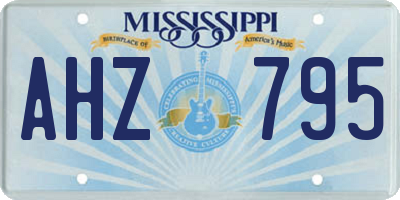 MS license plate AHZ795