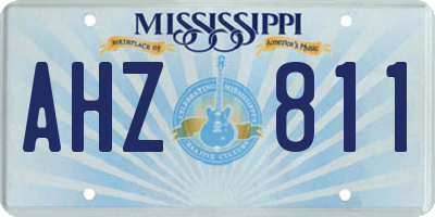 MS license plate AHZ811