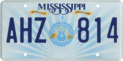 MS license plate AHZ814