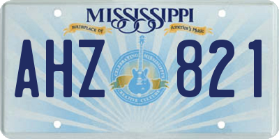 MS license plate AHZ821
