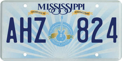 MS license plate AHZ824