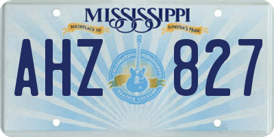MS license plate AHZ827