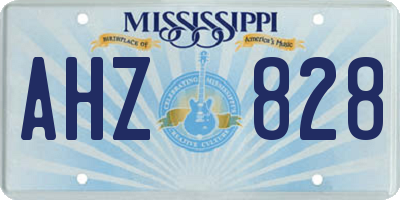 MS license plate AHZ828