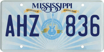MS license plate AHZ836