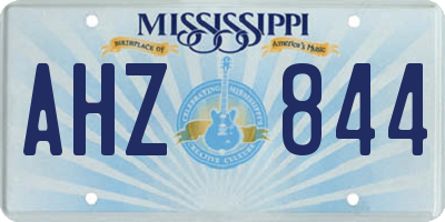 MS license plate AHZ844