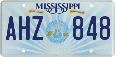 MS license plate AHZ848