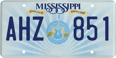 MS license plate AHZ851