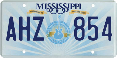 MS license plate AHZ854