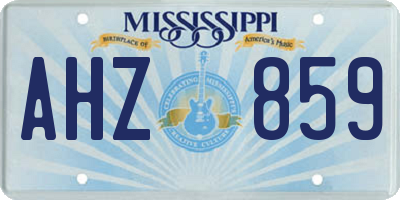 MS license plate AHZ859