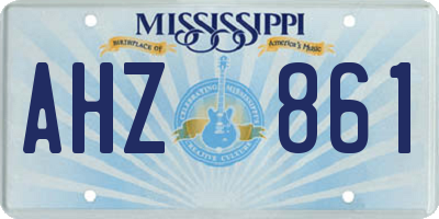 MS license plate AHZ861