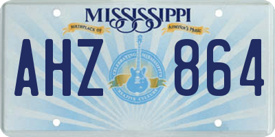 MS license plate AHZ864