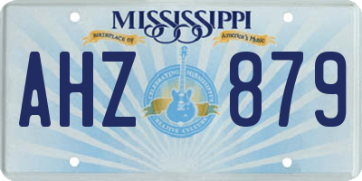MS license plate AHZ879