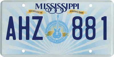 MS license plate AHZ881