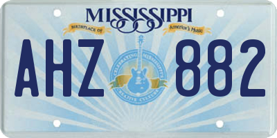 MS license plate AHZ882